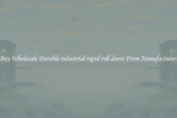 Buy Wholesale Durable industrial rapid roll doors From Manufacturers