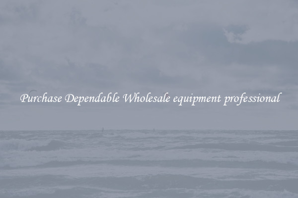Purchase Dependable Wholesale equipment professional