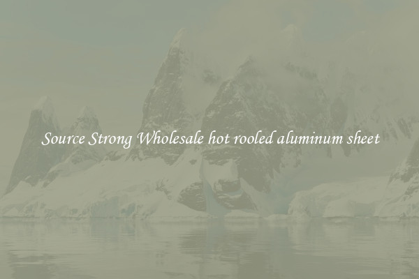Source Strong Wholesale hot rooled aluminum sheet