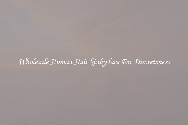 Wholesale Human Hair kinky lace For Discreteness