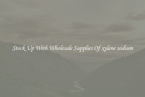 Stock Up With Wholesale Supplies Of xylene sodium