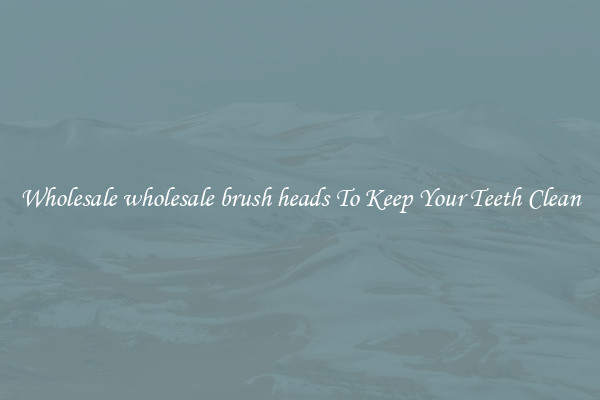Wholesale wholesale brush heads To Keep Your Teeth Clean