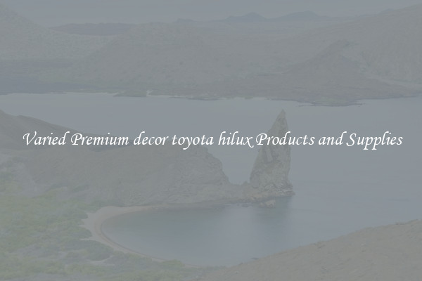 Varied Premium decor toyota hilux Products and Supplies