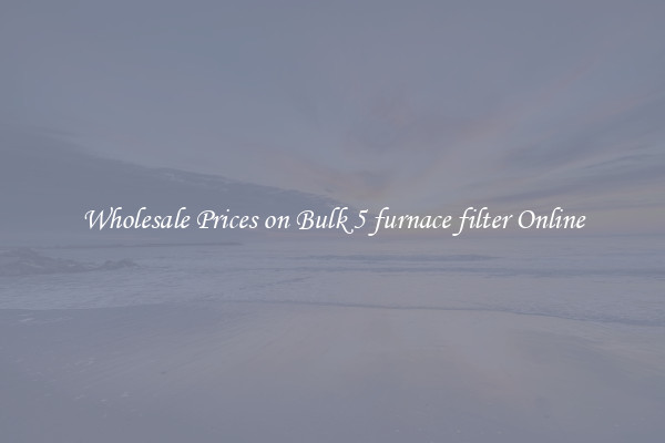 Wholesale Prices on Bulk 5 furnace filter Online